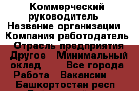 Коммерческий руководитель › Название организации ­ Компания-работодатель › Отрасль предприятия ­ Другое › Минимальный оклад ­ 1 - Все города Работа » Вакансии   . Башкортостан респ.,Баймакский р-н